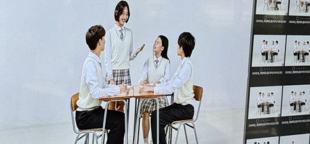 중등 교과서 촬영 현장