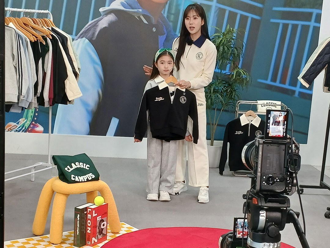 탑텐키즈 라이브 촬영 현장