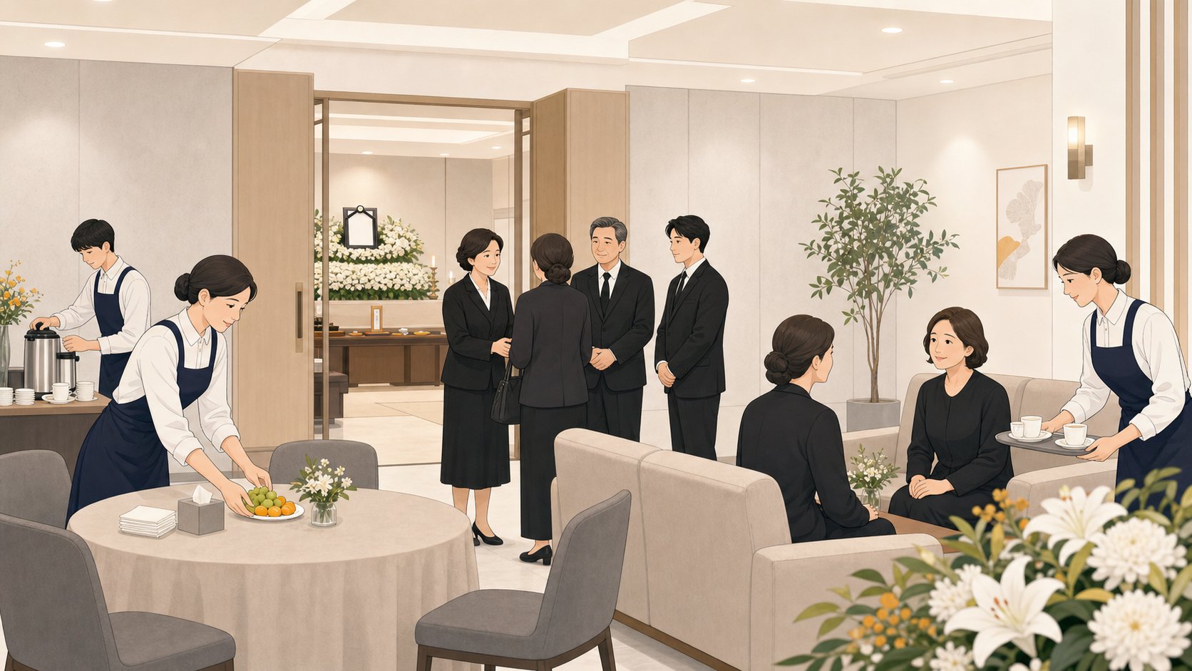 장례 도우미 접객 인력 비용과 역할 정리, 누가 부르고 몇 명이 필요할까