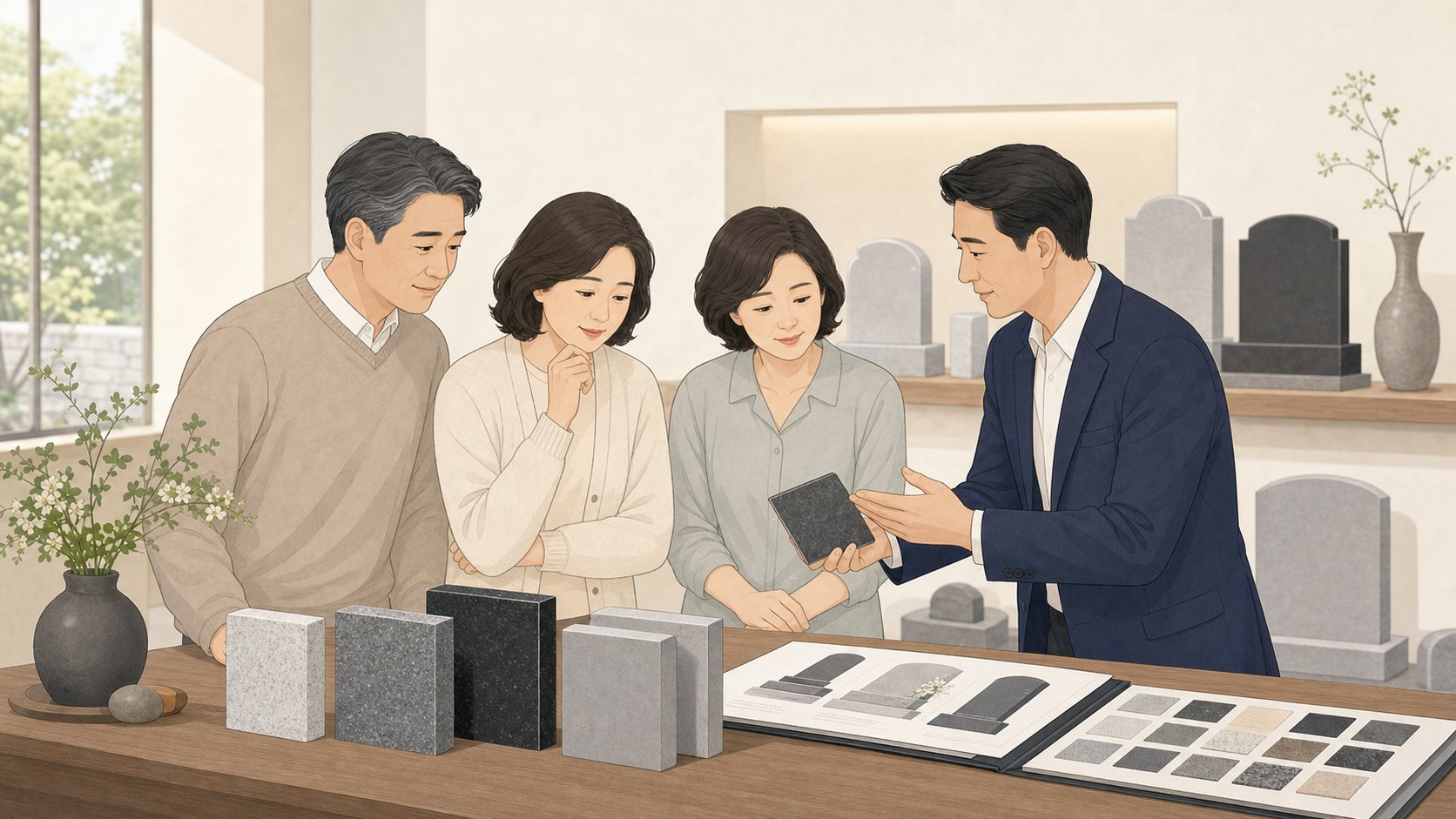 묘비 비석 제작 비용과 문구 새기는 법, 설치 기간