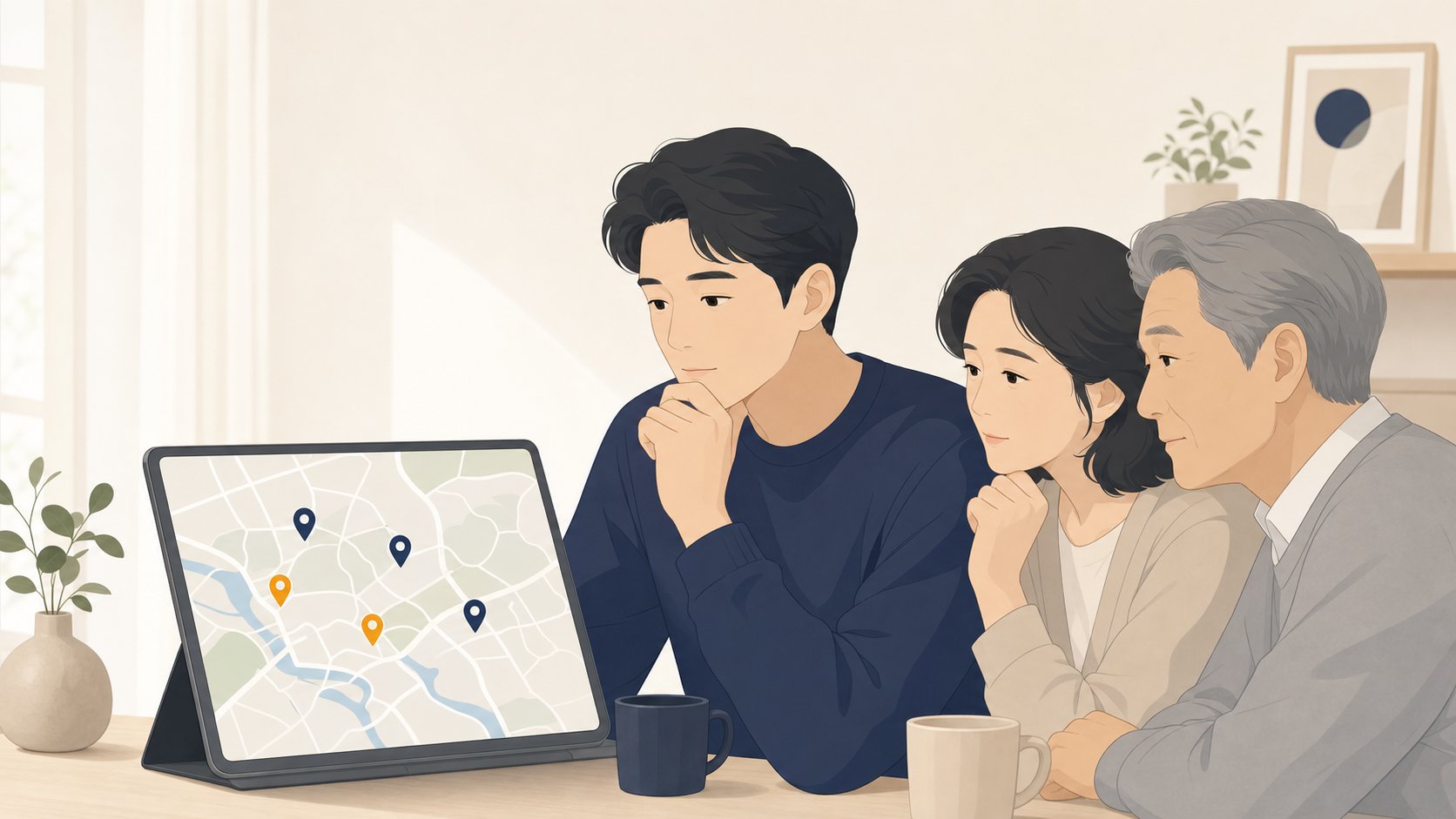 충청도 화장장과 봉안시설 위치를 화면으로 확인하는 유족