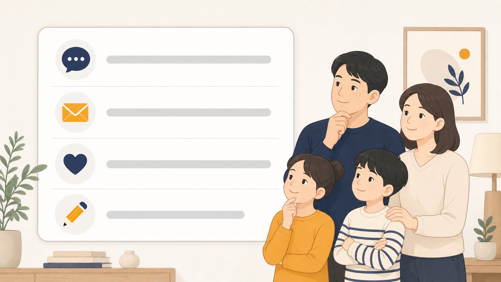 부고 문자에 담을 항목이 정리된 단정한 안내 카드 화면