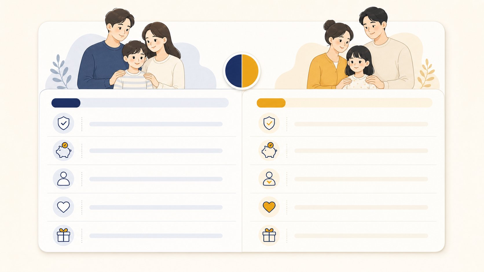 화장과 매장의 특징을 비교하는 안내 화면