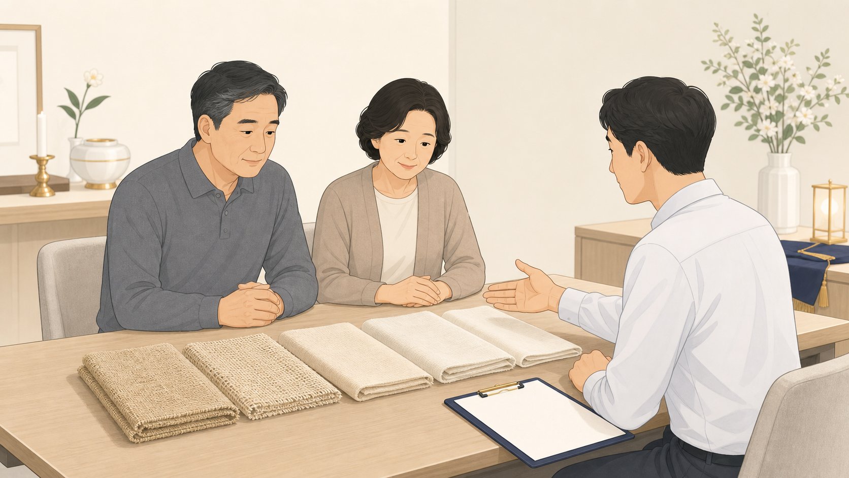 수의 소재 삼베 모시 안동포 차이와 가격 기준 정리