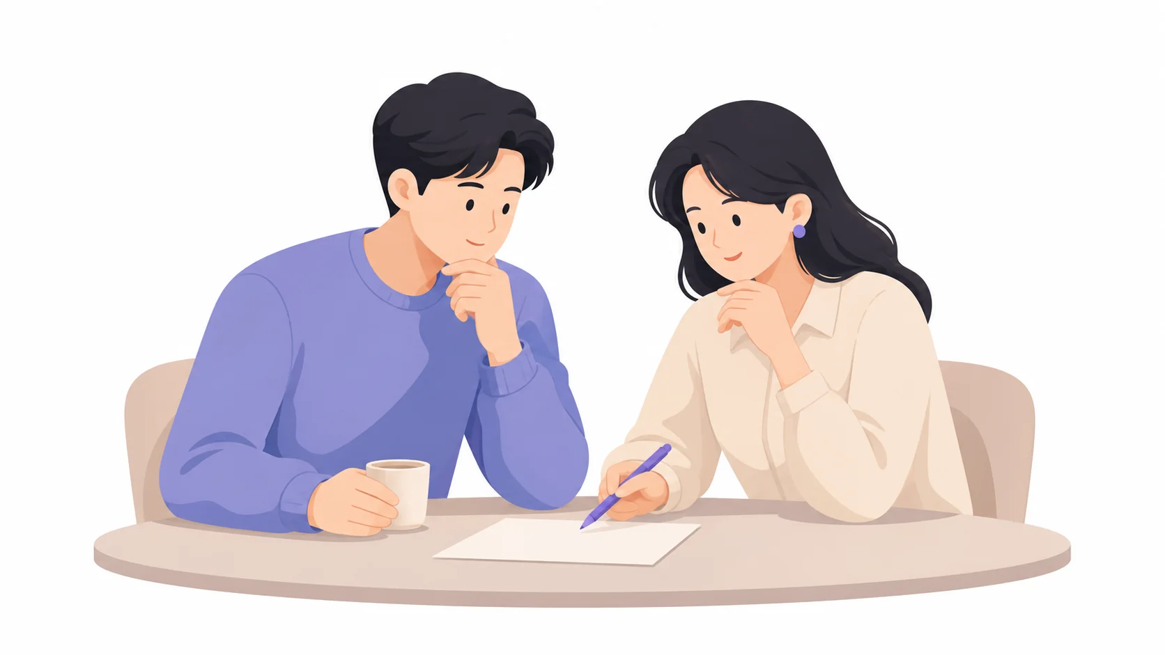 가족이 무빈소 여부를 차분히 상의하는 모습