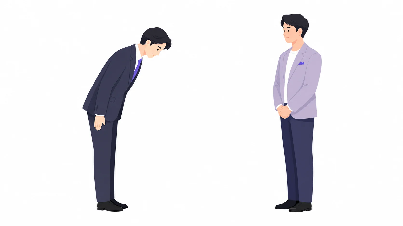 상주에게 고개 숙여 짧게 인사하는 조문객