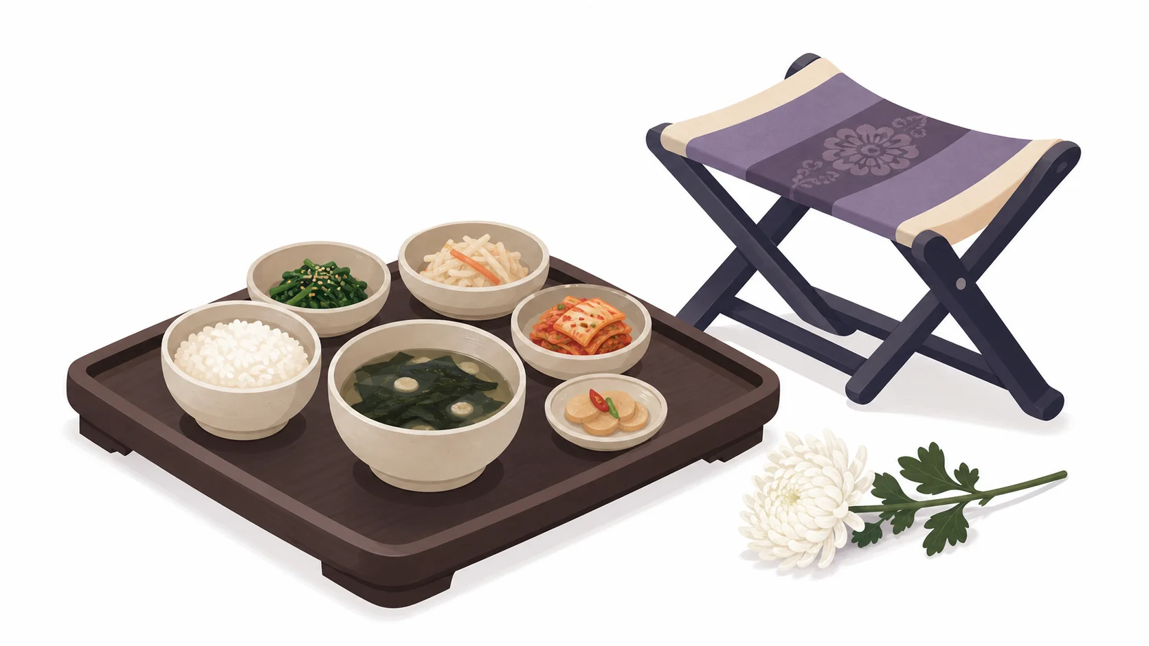 가족장 상차림과 작은 빈소 구성