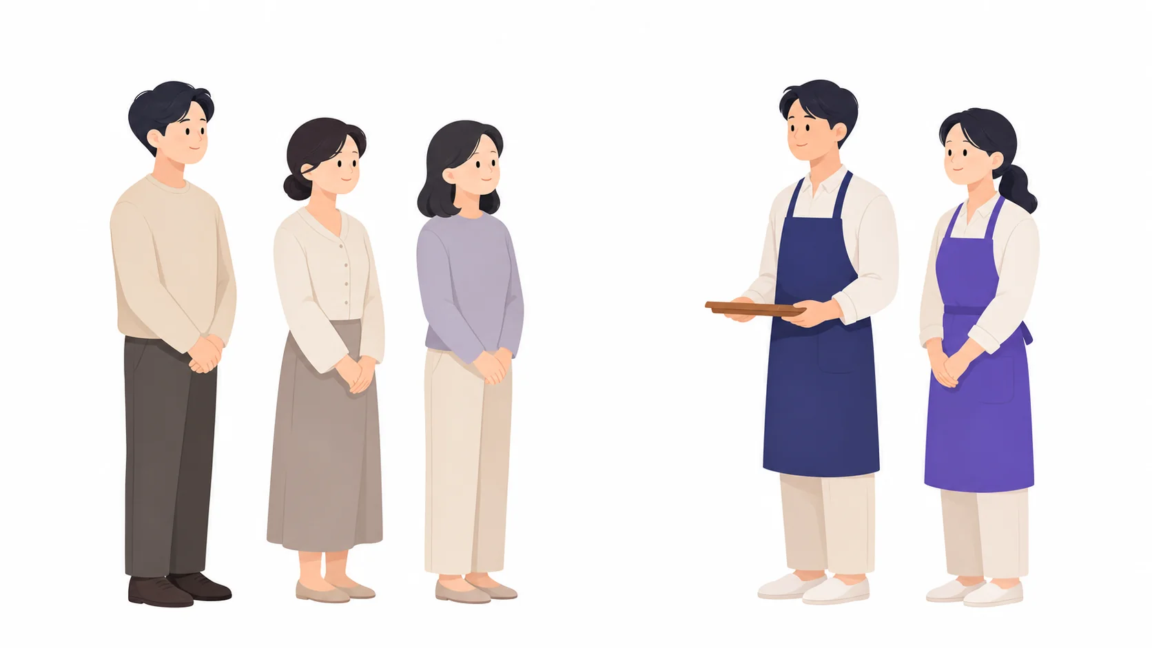 조문객 수에 맞춰 배치되는 접객 인원