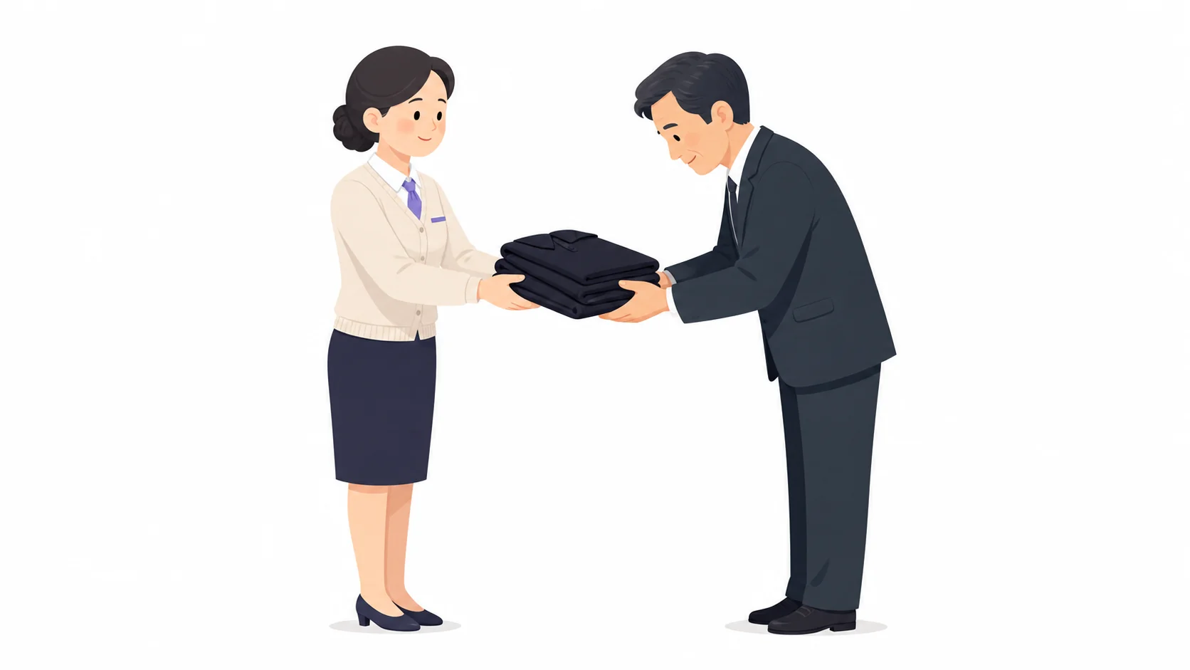 장례식장에서 상복을 수령하는 상주