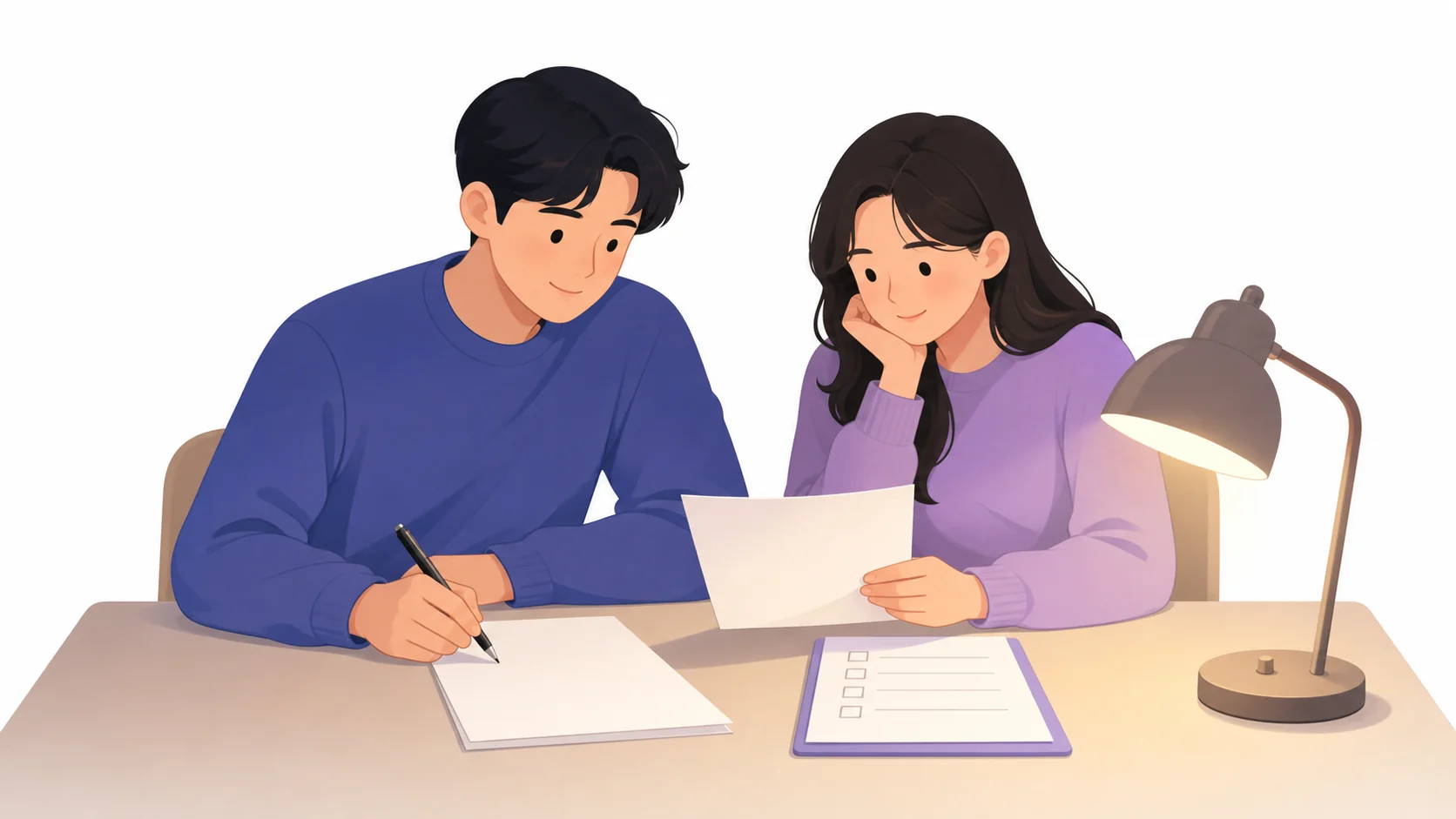 발인 전날 밤 서류와 준비 목록을 점검하는 가족