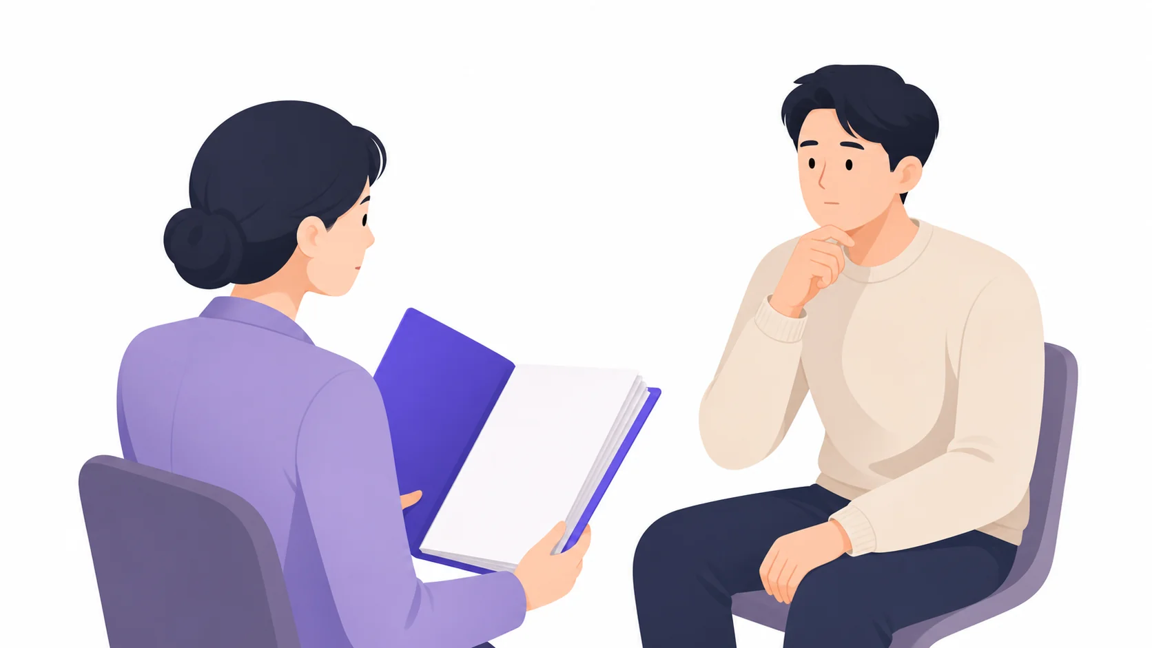 상속포기를 앞두고 서류를 놓고 상담받는 모습