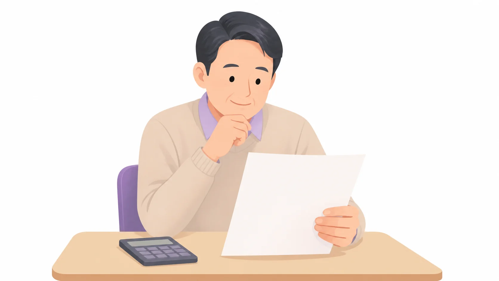 급여명세서를 놓고 유급 여부를 확인하는 모습