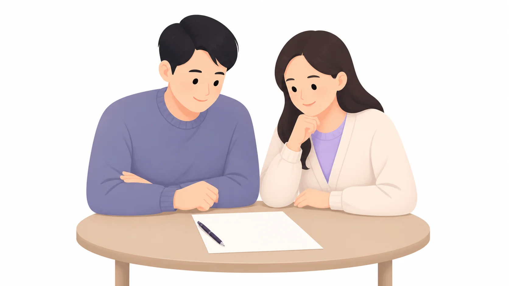 계약서를 함께 확인하는 유족