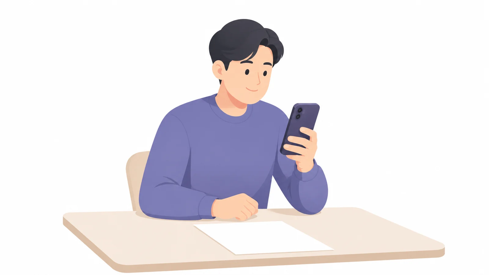 장례비 카드 한도를 휴대폰으로 확인하는 모습