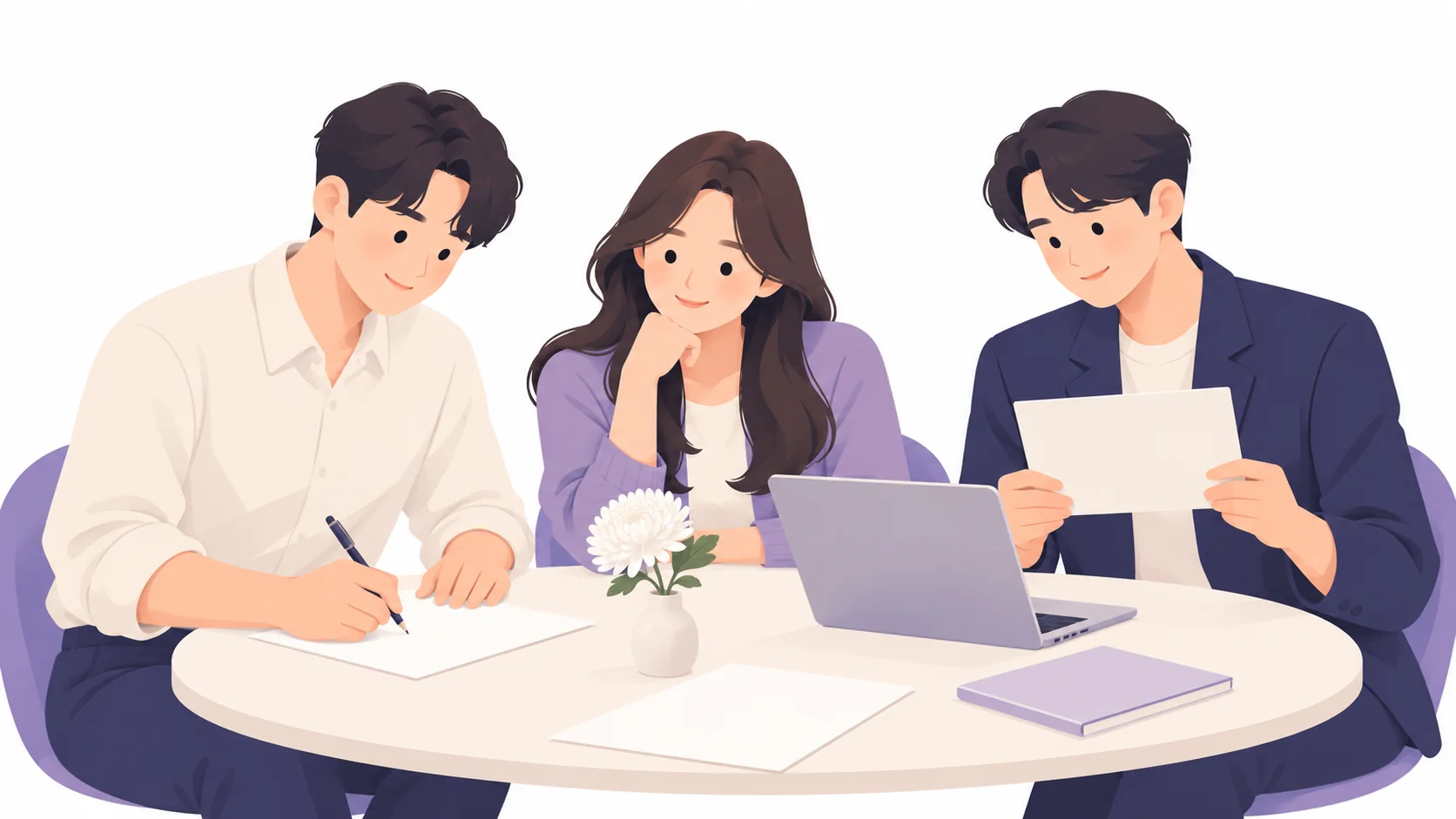 고인의 약력문과 영결식 시간표를 함께 정리하는 가족