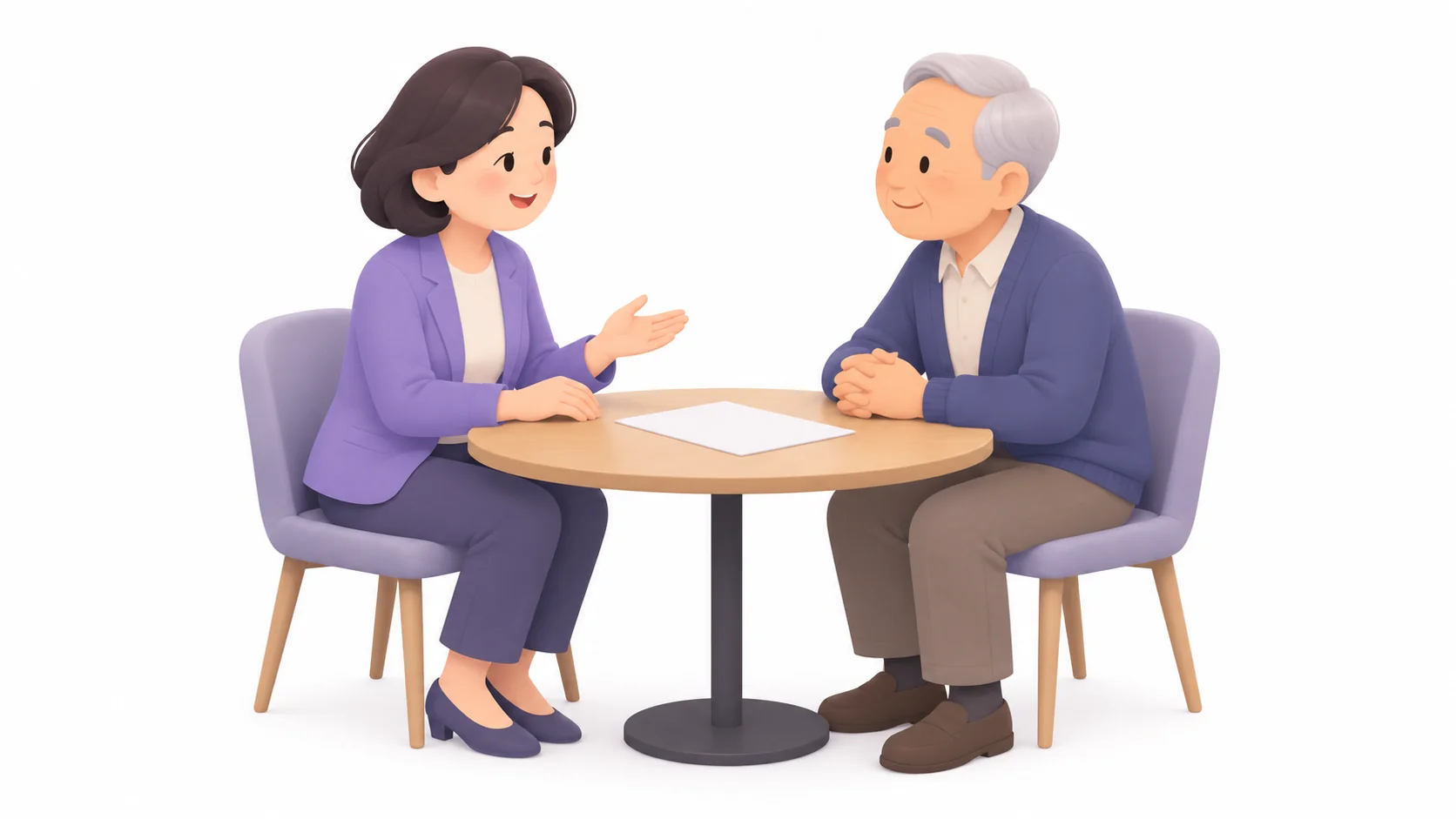 남의 땅 분묘 정리를 두고 땅 주인과 연고자가 협의하는 모습