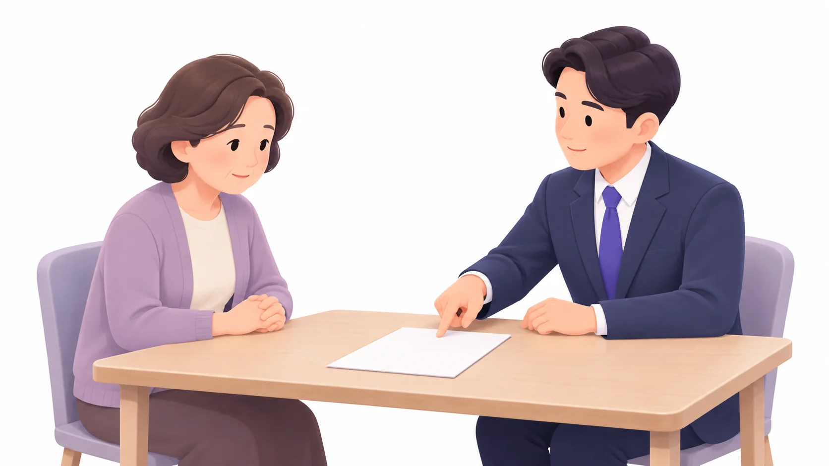 변호사와 유류분 청구를 상담하는 유족