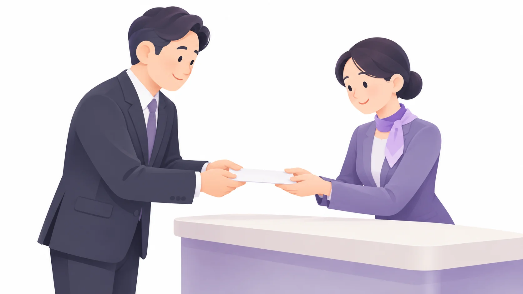 모친상 빈소에서 조의금 봉투를 두 손으로 전하는 조문객