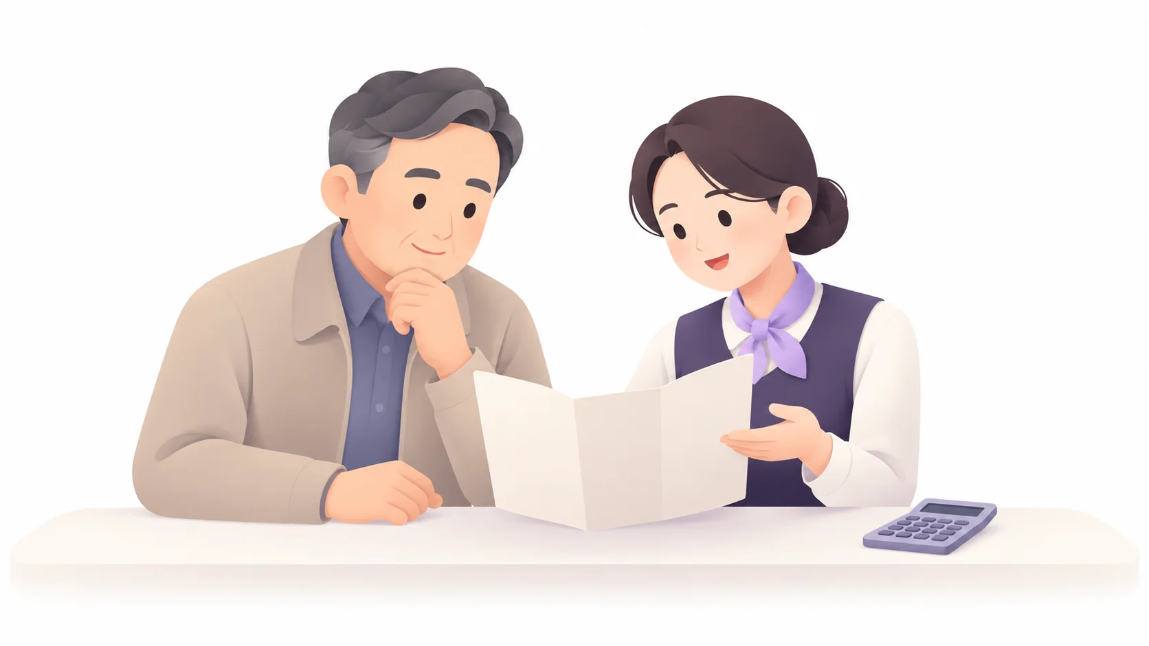 장지 사무실에서 안장 비용을 상담하는 유족
