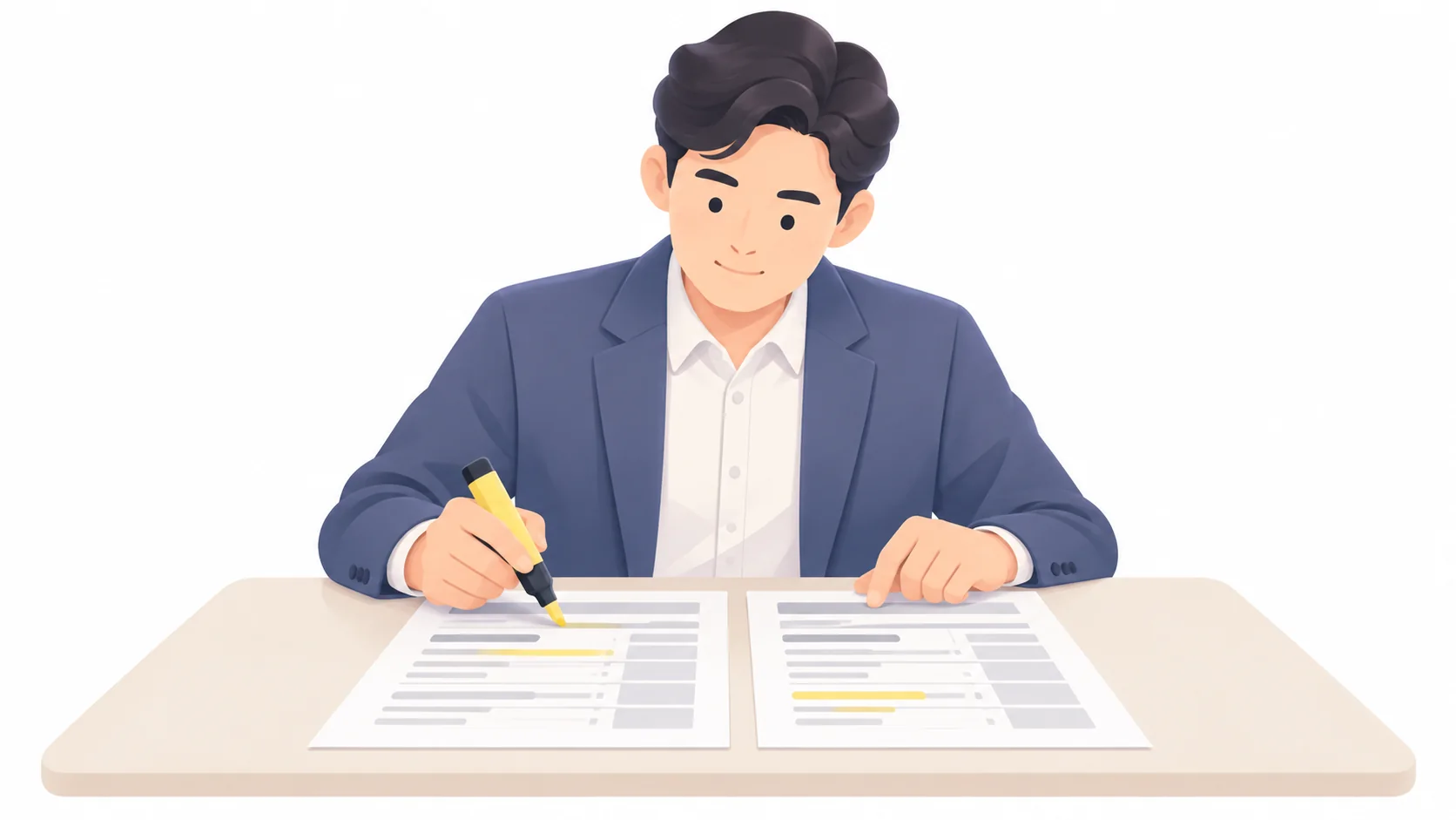 장례 견적서의 용품 항목을 대조하는 모습