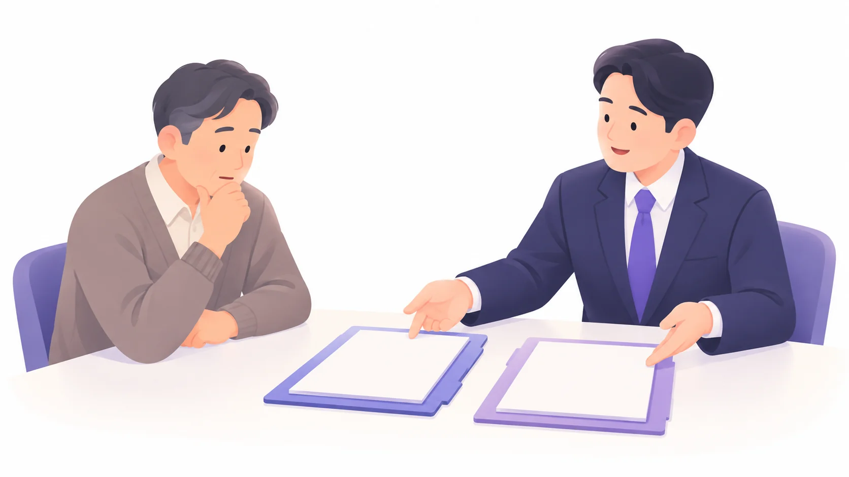 상속포기와 대습상속의 차이를 상담하는 상속인