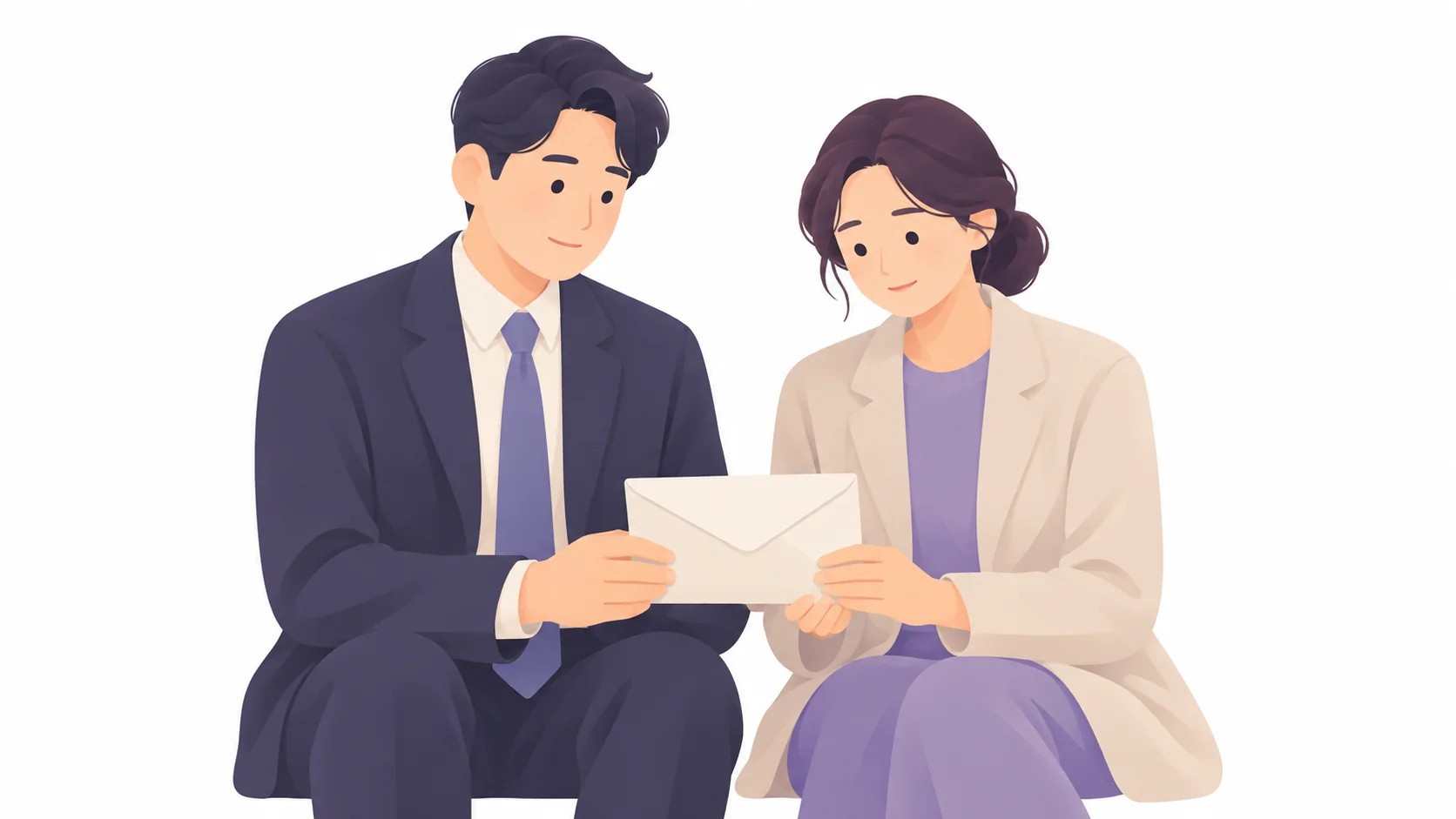 유언장 검인을 위해 가정법원을 찾은 가족