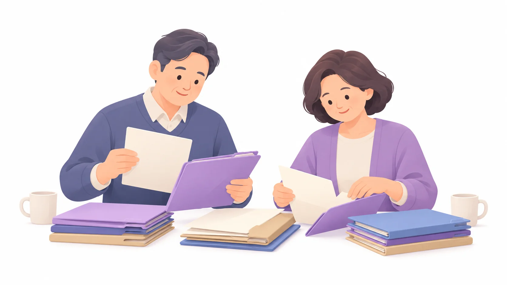 상속등기 서류를 나눠 챙기는 형제