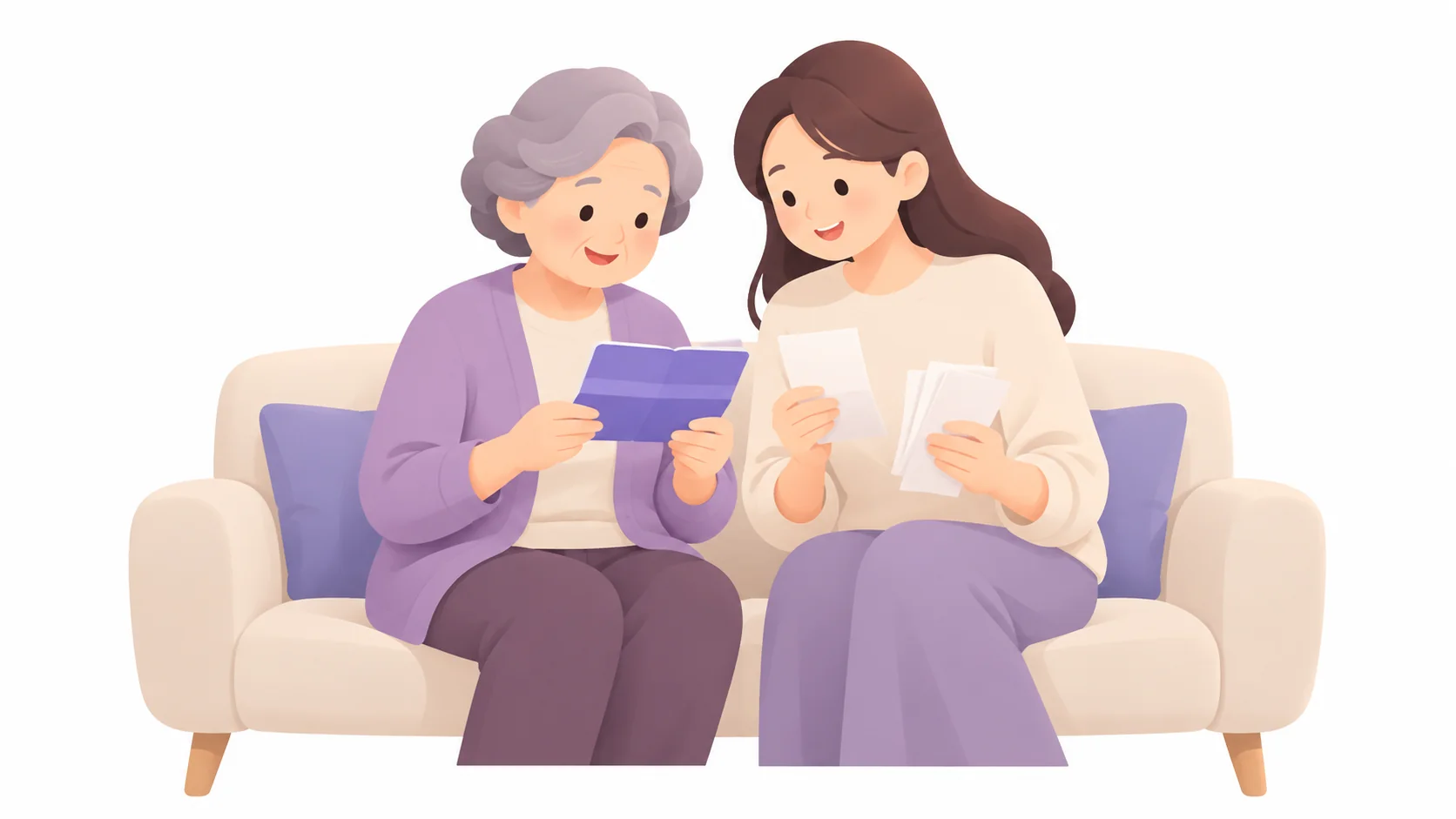 상속공제를 받으려고 금융재산과 장례비 영수증을 정리하는 가족