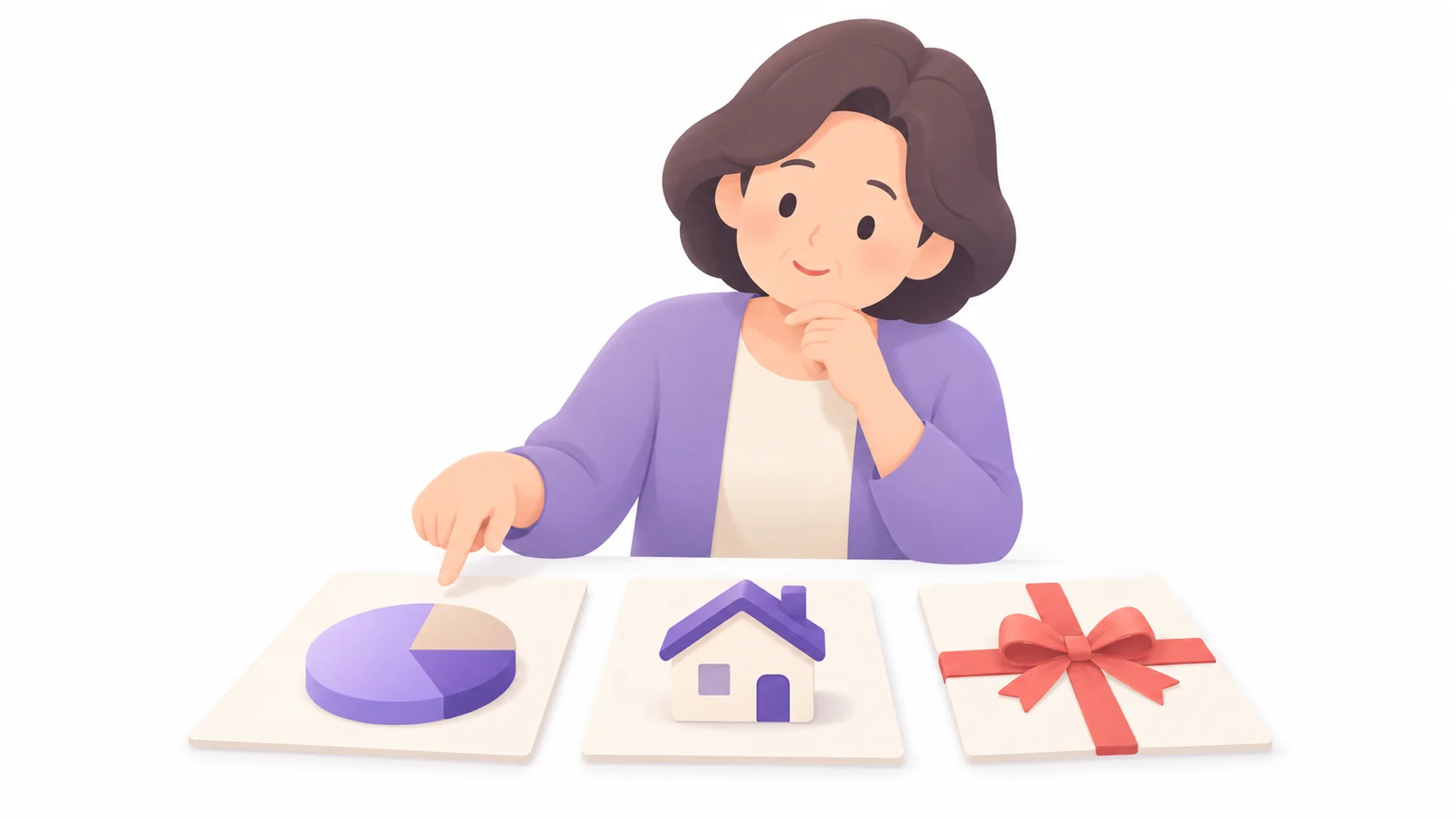 포괄유증과 특정유증, 부담부 유증을 비교하는 모습