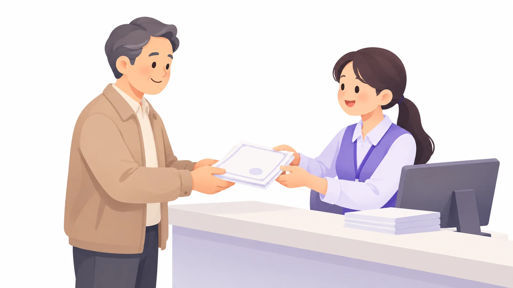주민센터에서 피상속인 서류를 발급받는 상속인