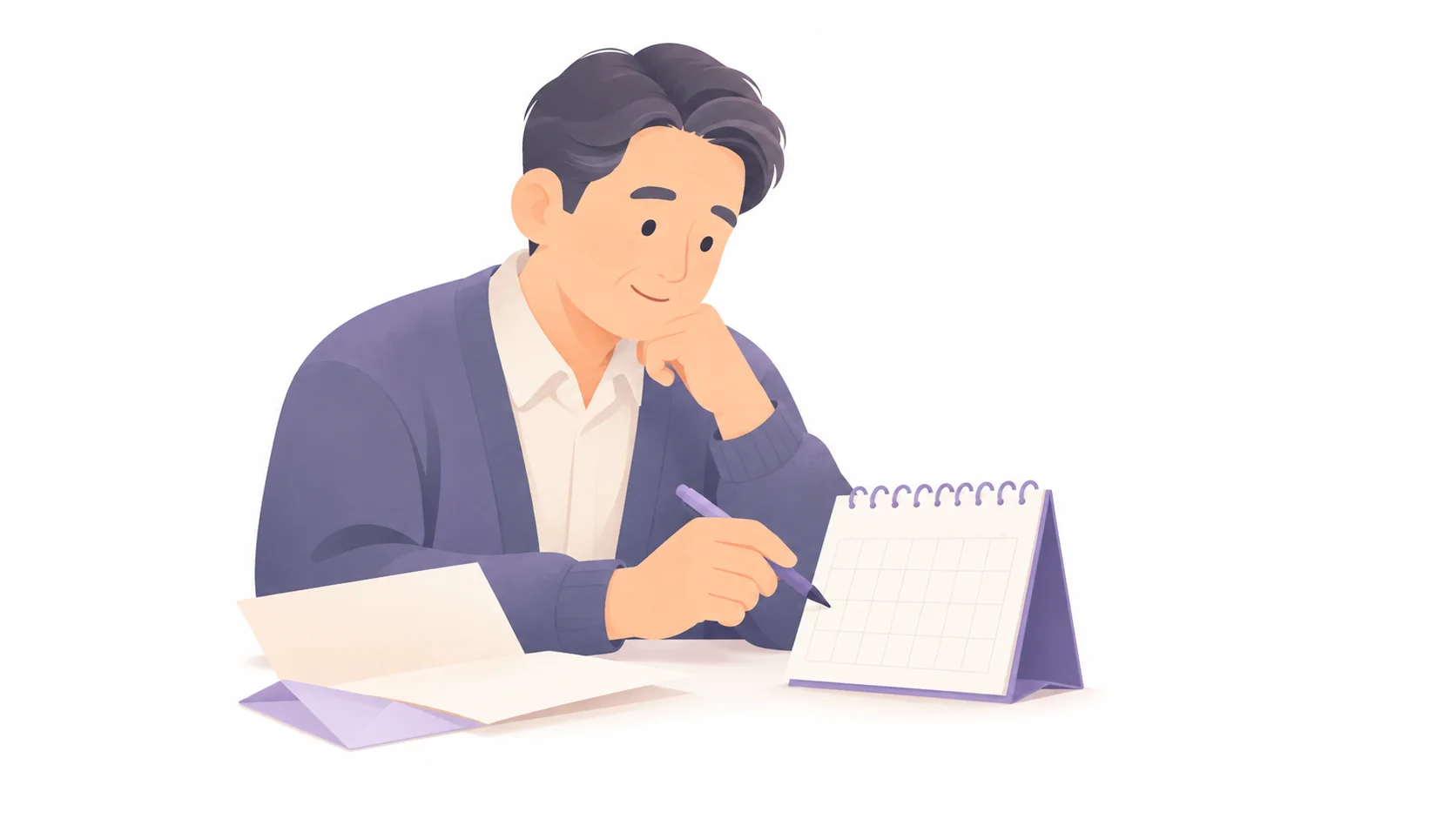 독촉장을 받은 날짜를 달력에 표시하며 기한을 확인하는 상속인