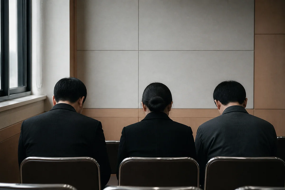 의례가 시작되기를 기다리는 가족의 자리