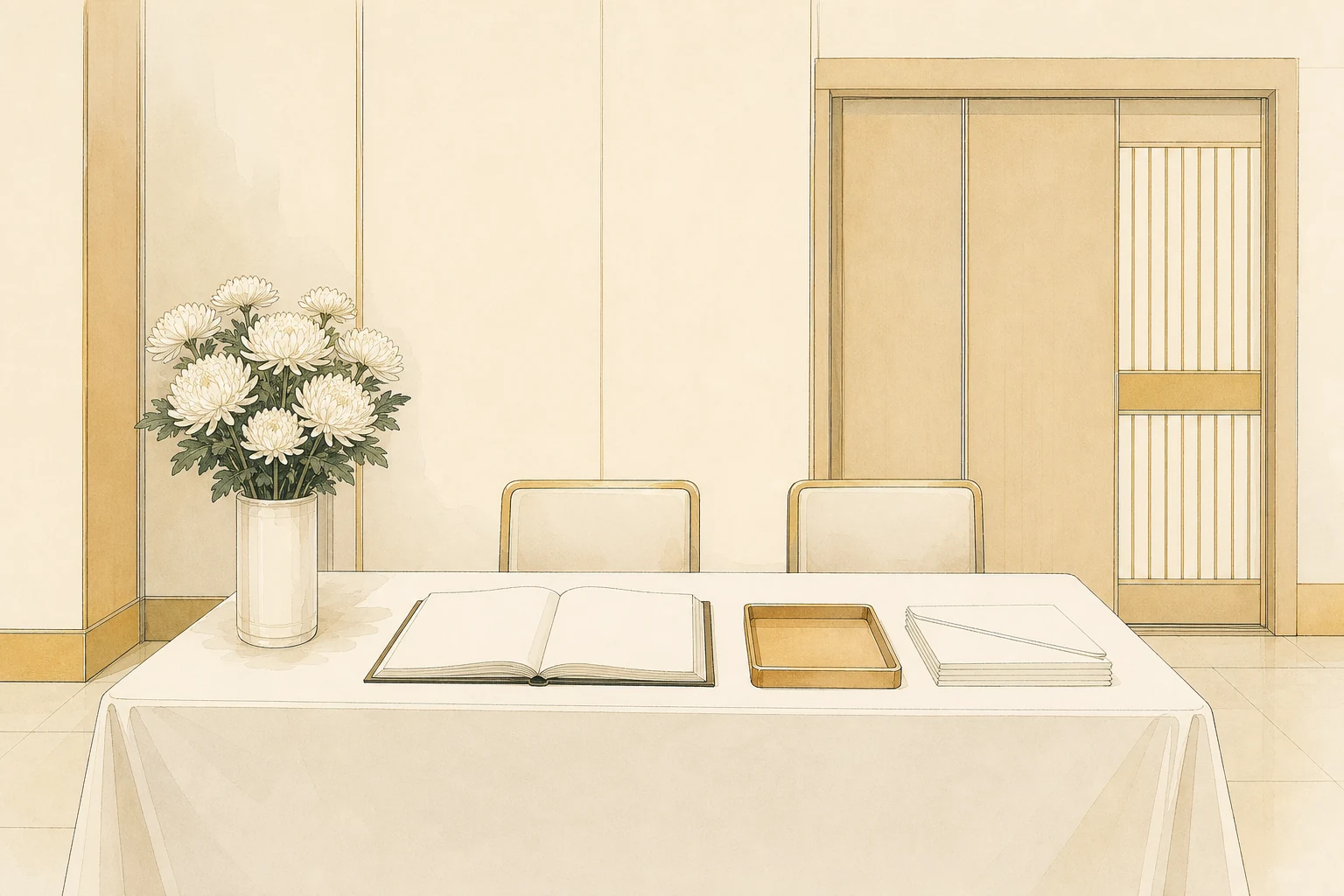부의록 정리의 운영 순서, 접수대에서 답례 명단까지