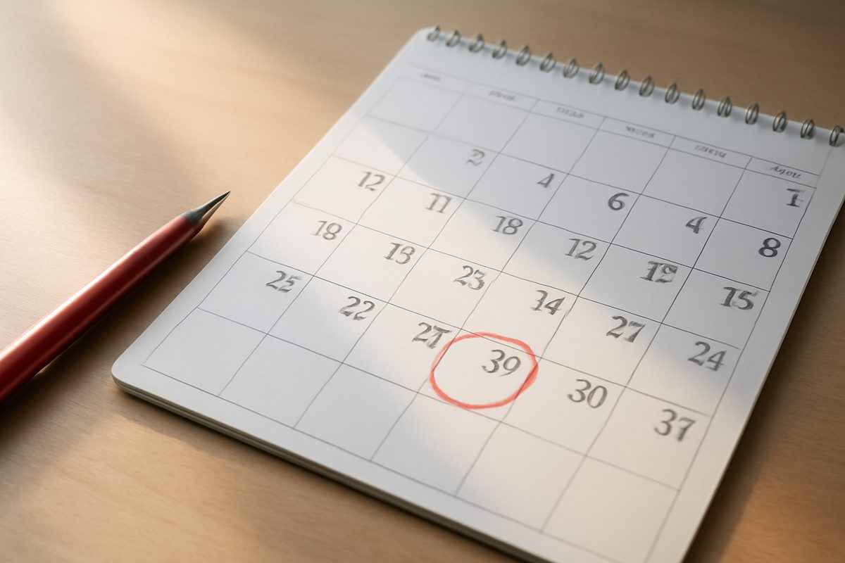 12월 31일 마감일을 표시한 달력, 국가건강검진 마감