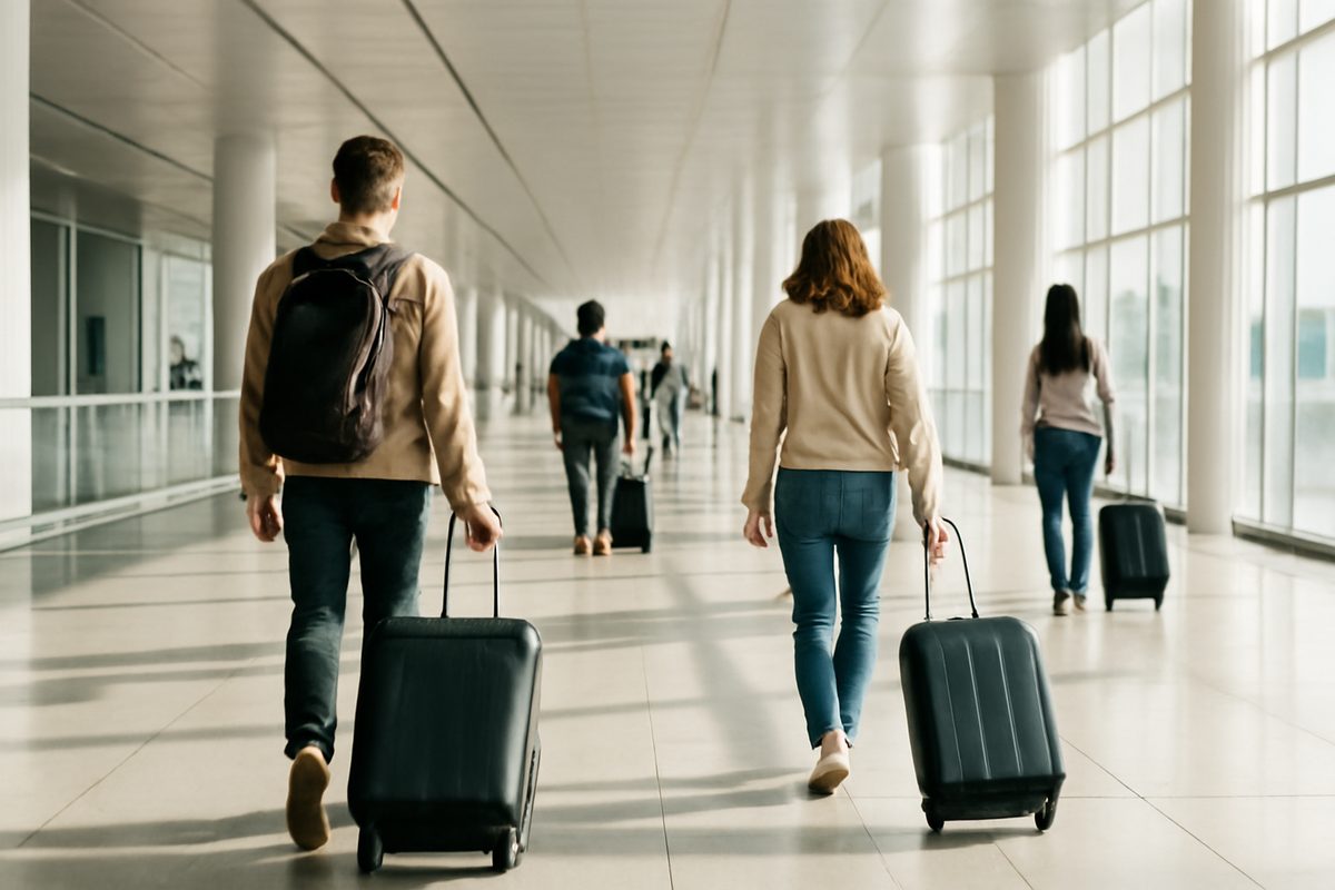 공항 터미널의 여행객, 현행 거리비례제 유류할증료