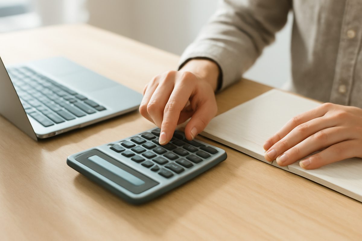 주택담보대출계산기에 대출금과 금리를 입력하는 모습