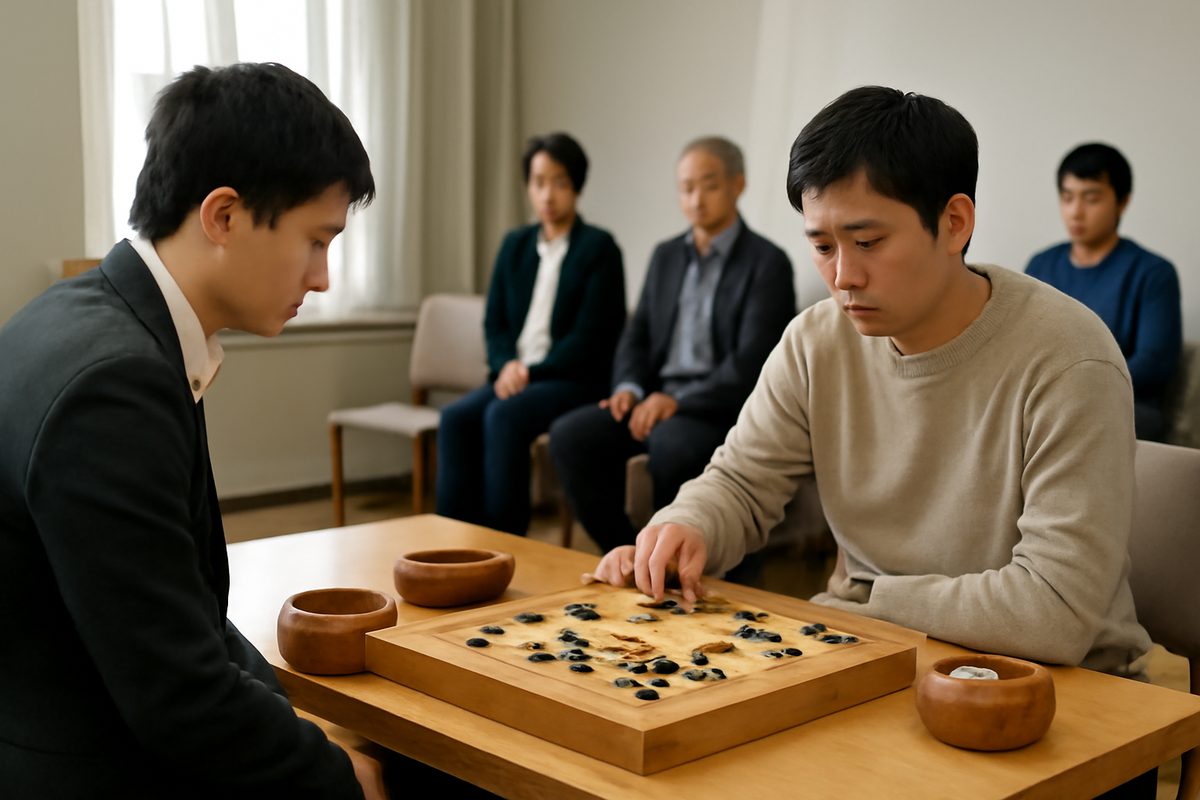 바둑 대국이 열리는 대국장 풍경