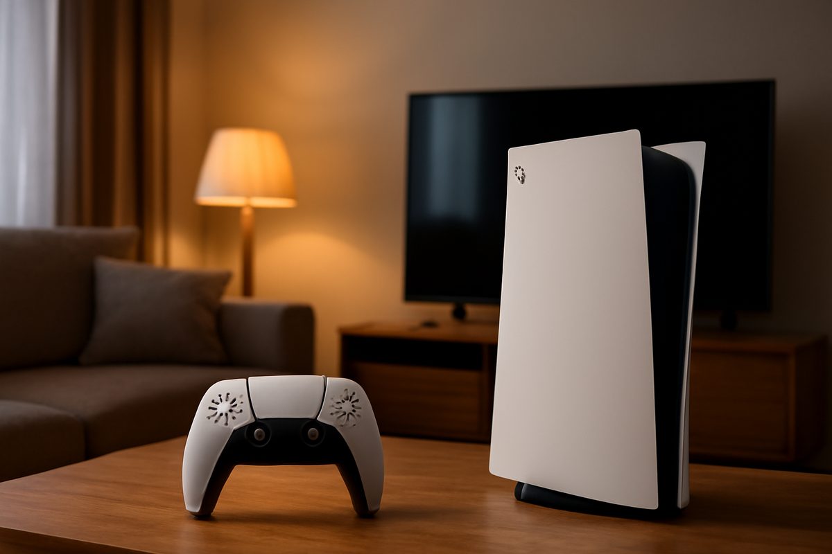 PS5 게임 스트리밍 방법을 시작하는 플스5 콘솔과 TV 화면