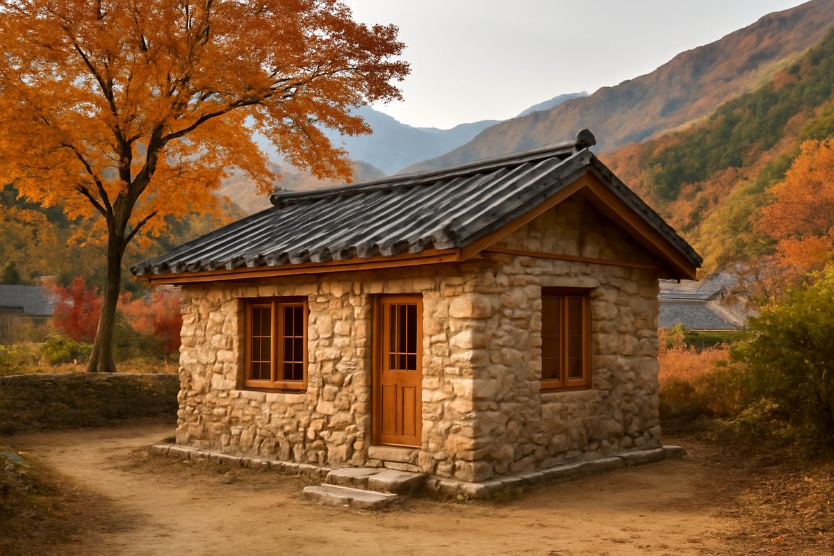 농촌 마을의 리모델링한 빈집, 임시 거주용 귀농 주택