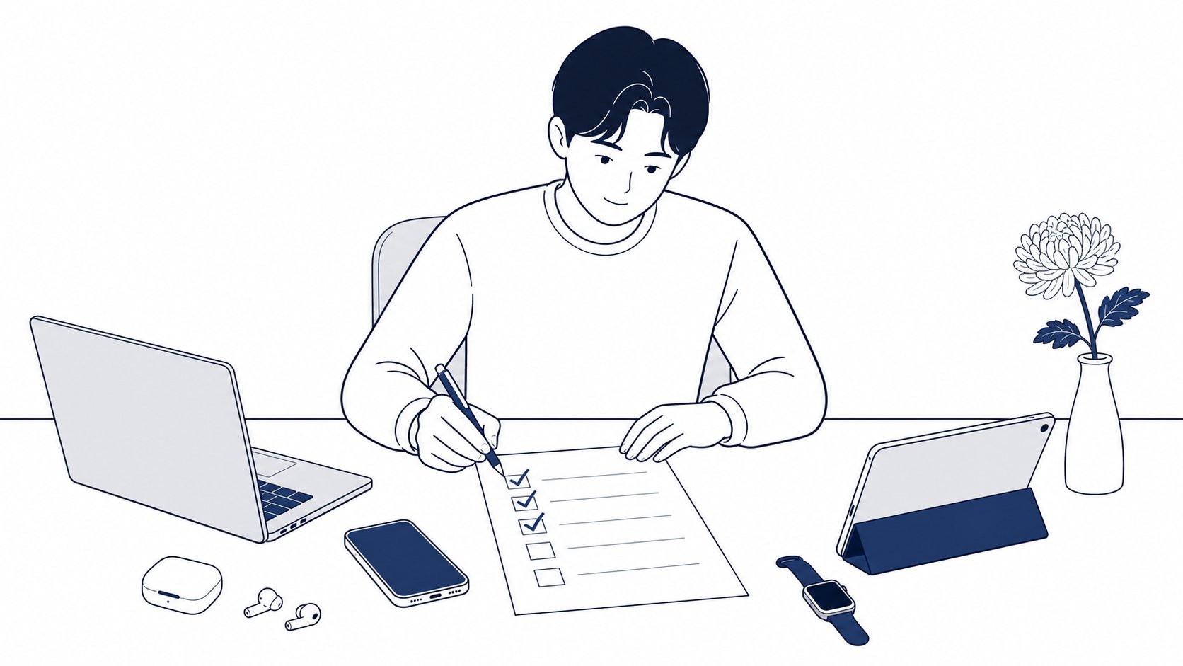 구독 서비스 해지 체크리스트를 확인하는 장면