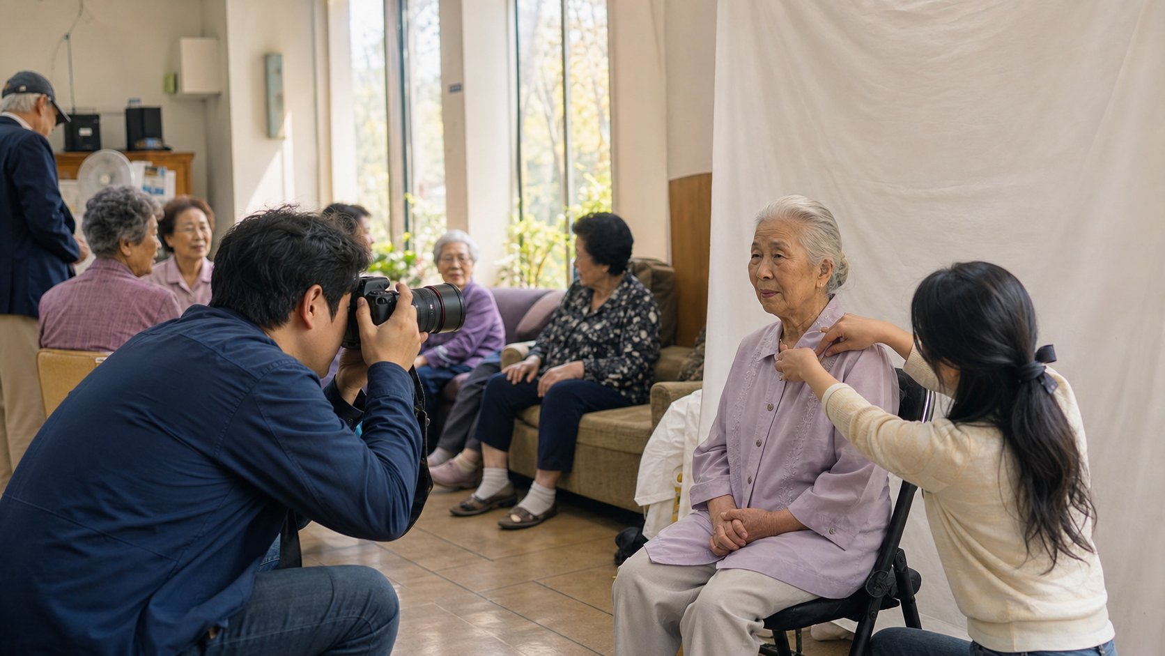 노인복지관 무료 장수사진 촬영 행사