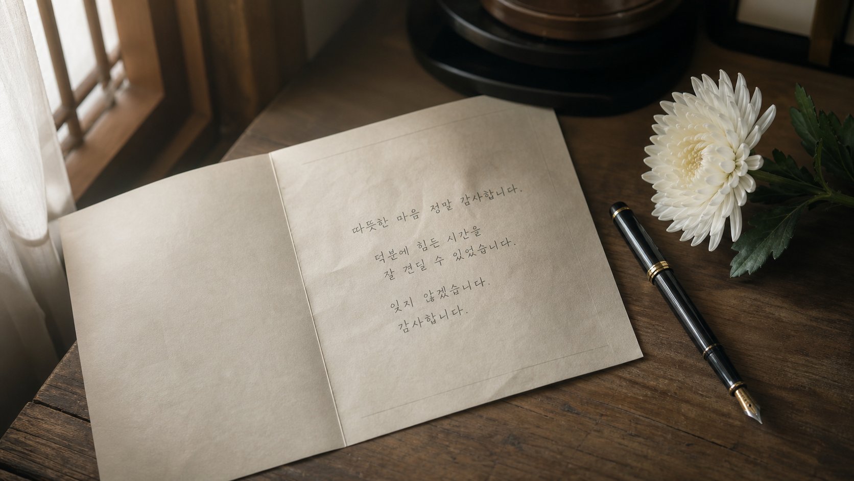답례장 작성법과 문구 예시