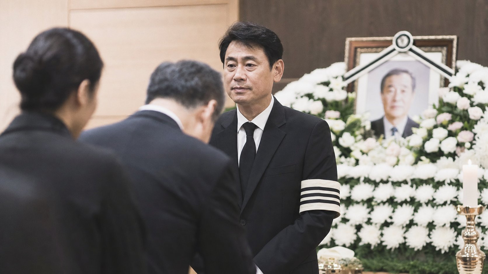 빈소에서 상주의 조문객 응대와 동선