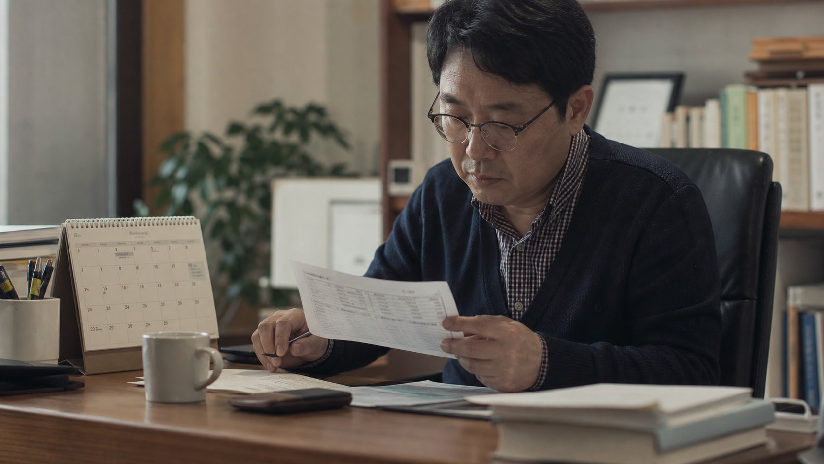 달력과 예산표로 준비 시점을 가늠하는 직장인
