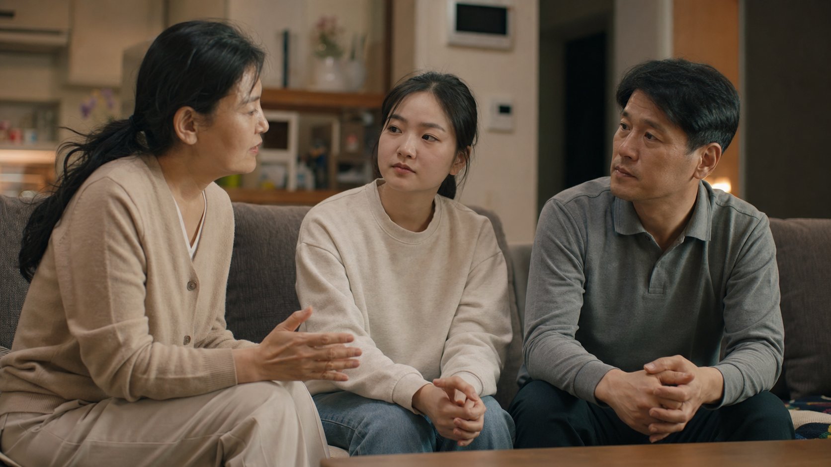 남은 상조 상품을 상의하는 가족
