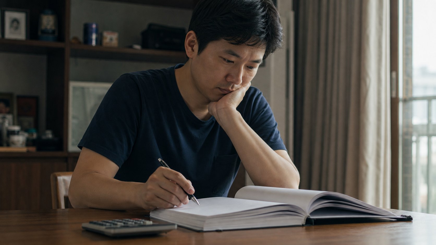 명의변경과 해약 환급을 비교 검토하는 모습
