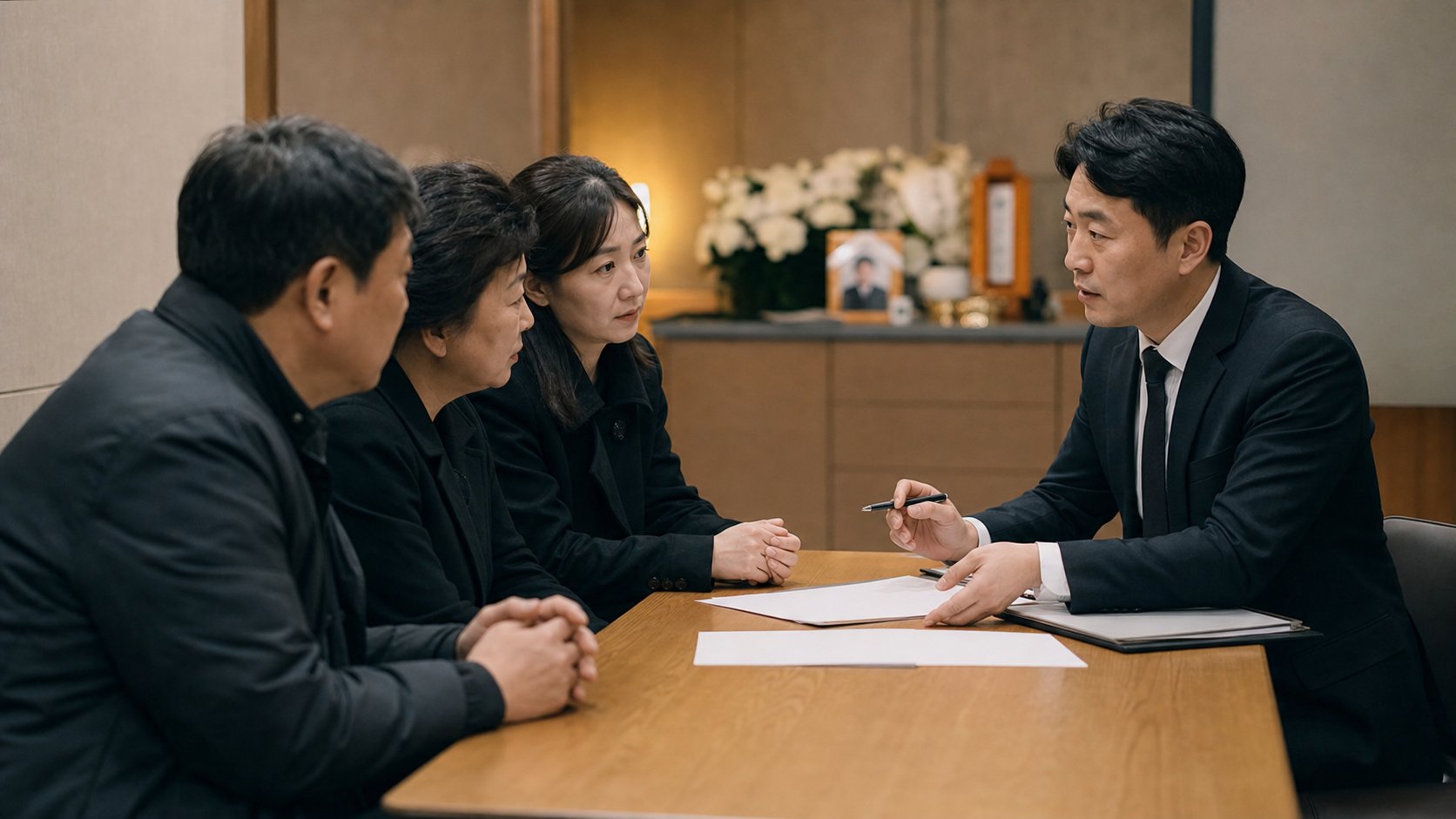 장례지도사가 사망진단서 발급과 제출처를 설명하는 상담