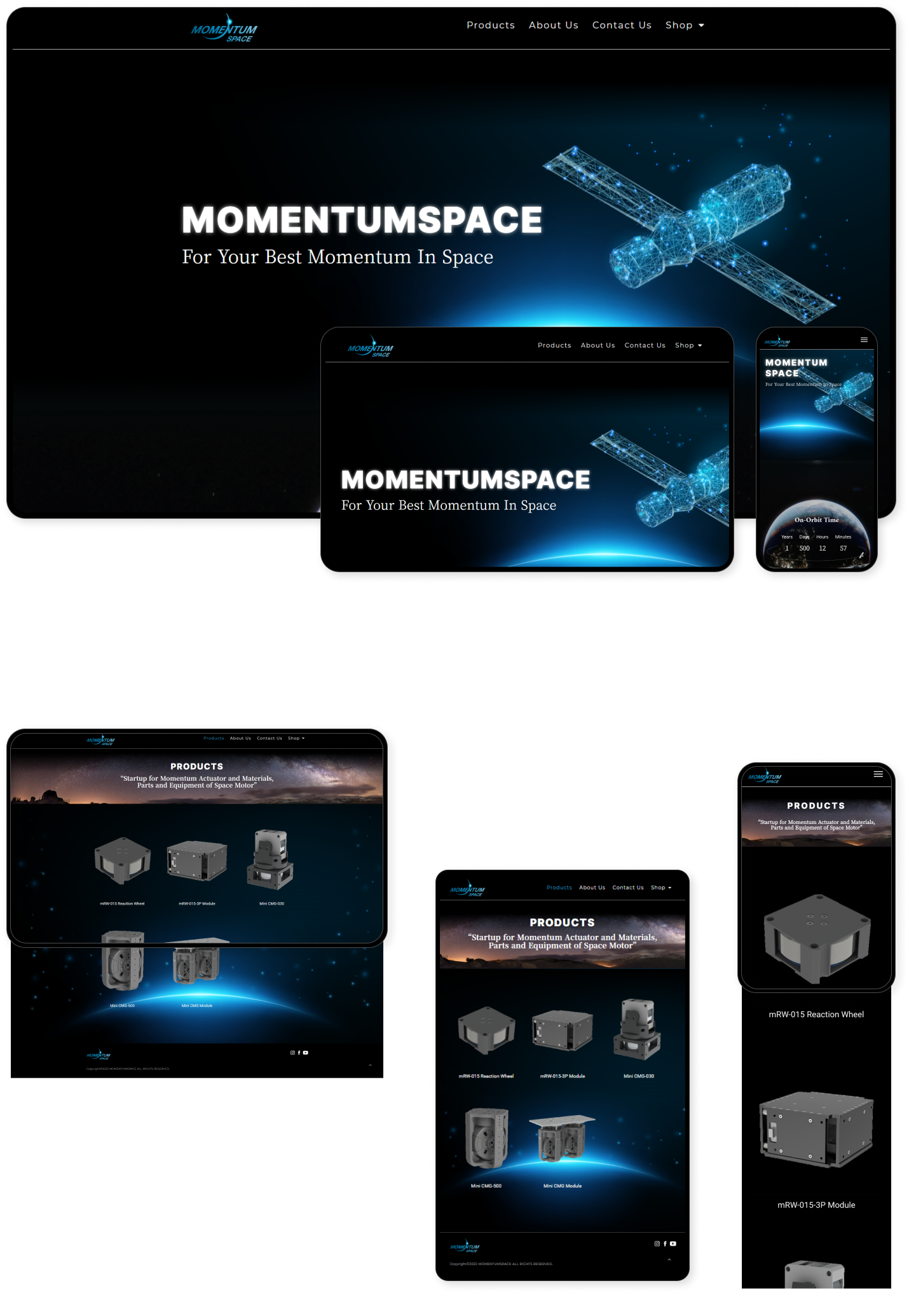 디자인펀치 제작 - 모멘텀 스페이스 Responsive Web/App 상세 디자인 (PC)