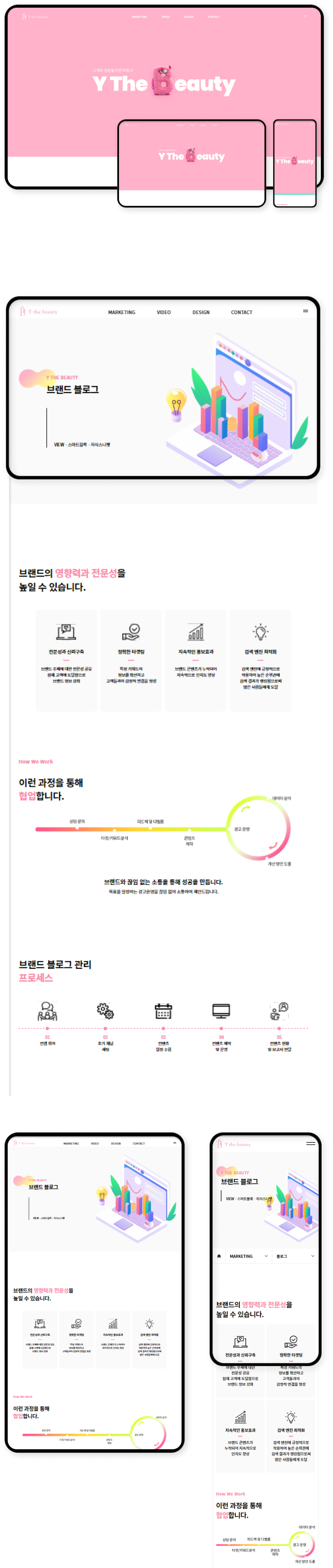 디자인펀치 제작 - 와이더뷰티 Responsive Web/App 상세 디자인 (모바일)