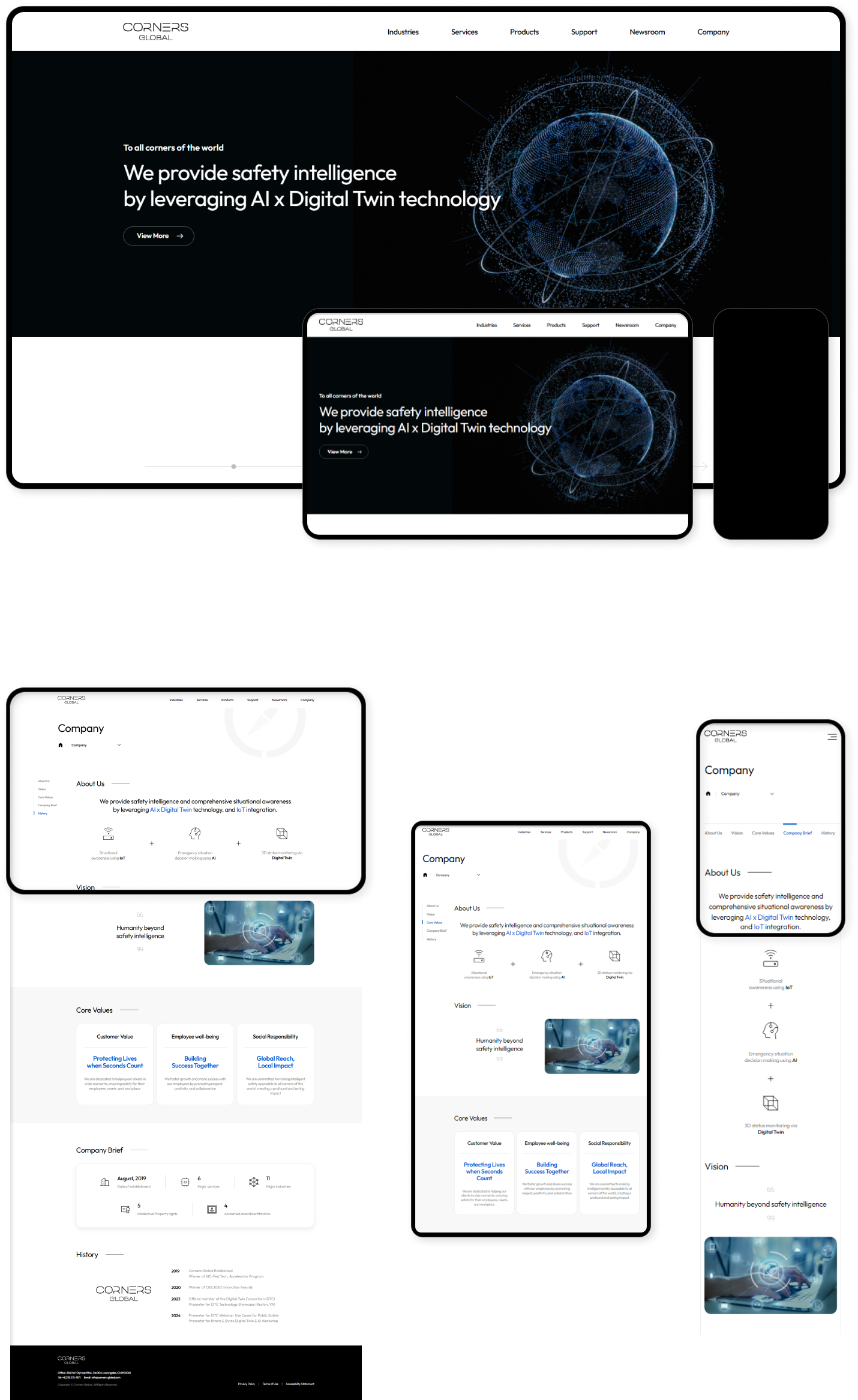 디자인펀치 제작 - 코너스 Responsive Web/App 상세 디자인 (PC)